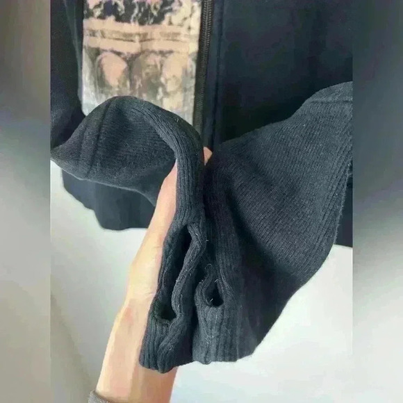 Vintage Lululemon Womens Black Abstract India Scuba Hoodie Summer Casual 10 - Picture 12 of 15